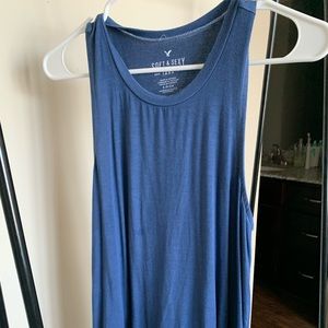 Blue super soft tank top